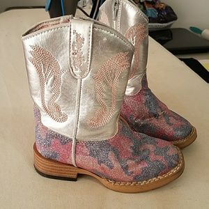 Girls 7t sparkle boots